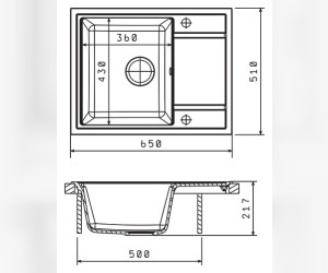 Мойка кухонная Florentina Липси 650 шампань