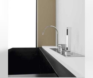 Смеситель Bandini Ice Cube 2 7661400005LR для ванны/душа, хром/ручка белый дуб