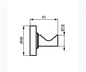 Крючок Ideal Standard Iom, чёрный матовый, A9115XG