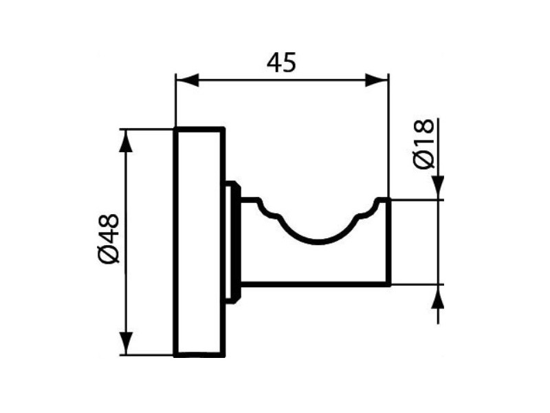 Крючок Ideal Standard Iom, чёрный матовый, A9115XG