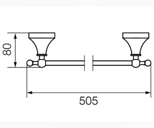Полотенцедержатель Veragio Gialetta VR.GIL-6421.DO, 50 см, золото