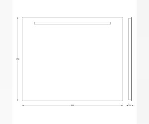 Зеркало со встроенным LUM-светильником Evoform Lumline BY 2006 90х75 см