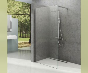 Душевая стенка Ravak ST Walk-In Wall, 130 х 200 см, профиль блестящий, витраж транспарент, GW9WJ0C00Z1