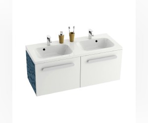 Тумба под раковину Ravak Chrome SD, 120 см, цвет корпуса cтрипоникс, цвет фасада белый, X000000537