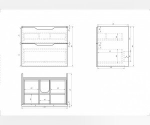 Тумба под раковину Dreja Q 70, белый лак
