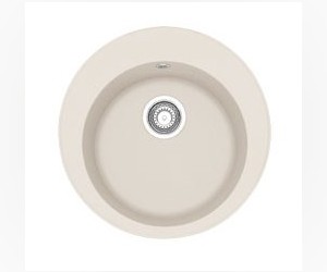Мойка Franke RONDA ROG 610-41, 114.0296.603, гранит, установка сверху, цвет ваниль, 51*51 см