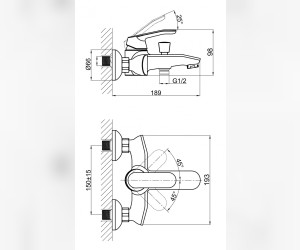 Смеситель D&K Venice Rialto DA1063201 для ванны