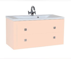 Тумба под раковину Bellezza Милан 90, подвесная, цвет бежевый