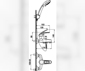 Смеситель Jika Clio 3311C70042611 для ванны/душа