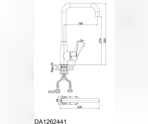 Смеситель D&K Rhein Mosel DA1262441 для кухни