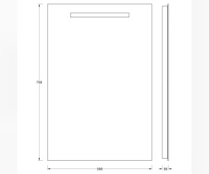 Зеркало EVOFORM Ledline BY 2101 со встроенным LED-светильником 3 W 50х75 cм