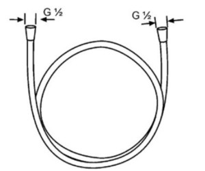 Душевой шланг Kludi Supara 6107191-00 125 см, цвет белый