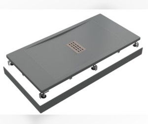 Поддон литьевой Bas Flow 120 x 90 см, ЛП00104, серый (cement grey)