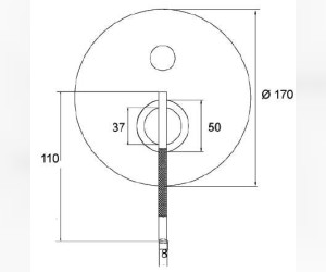 Смеситель Bandini Arya 9846200000 для ванны/душа (101418)