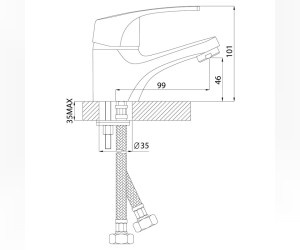 Смеситель для раковины Rossinka D40-11