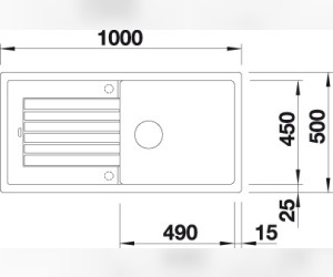 Мойка Blanco Zia XL 6S 517569, алюметаллик