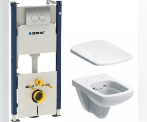 Инсталляция Geberit с унитазом Geberit Selnova, 458.121.SE.1, сиденье микролифт, комплект