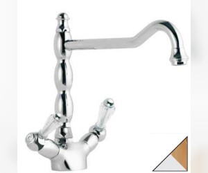 Смеситель Bandini Antica 547820KO06 для кухни, хром/золото