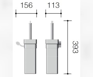 Ершик Schein Watteau 127CS-R, хром/белый