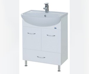 Тумба под раковину Bellezza УЮТ 55, напольная, с нижним ящиком, цвет - белый