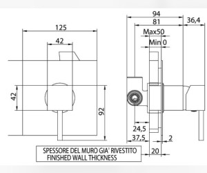 Смеситель Bandini Ice Cube 2 7541200003 для душа, хром
