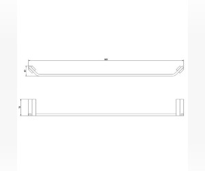 Полотенцедержатель Schein Watteau 12811, 66 см, хром