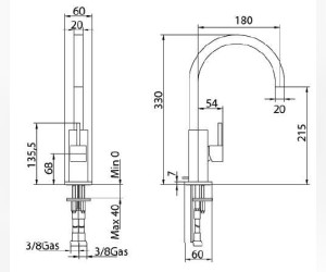 Смеситель Bandini Ice Cube 750220PN00 для раковины, никель/ручка без вставки
