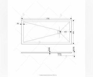 Душевой поддон RGW ST-G 14152817-02 80 x 170 см, прямоугольный, из искусственного камня
