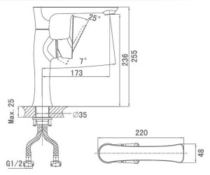 Смеситель D&K Reisling Rhein DA1272401 для кухонной мойки