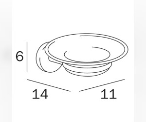 Мыльница Inda Forum A36110CR21 настенная