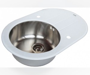 Мойка Zorg Inox Glass GL-7851-OV-BLACK, цвет черный