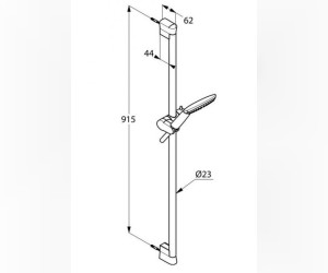 Душевой гарнитур Kludi Freshline 1S 6784091-00, длина штанги 90 см, цвет белый