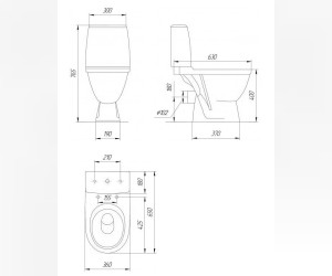 Напольный унитаз Rosa Премьер Люкс крышка микролифт