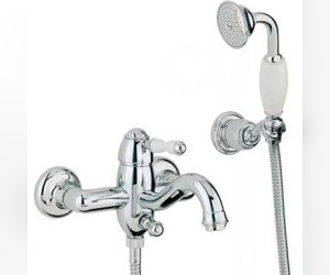 Смеситель Bandini Antico 8556200000 для ванны/душа, хром/ручка керамическая Antico