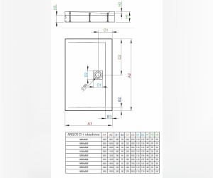 Поддон для душа Radaway Argos D, 90 x 160 см, прямоугольный, 4ADN916-02