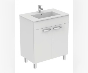 Тумба под раковину Ideal Standard Tempo 70 см, напольная, белый лак глянцевый, E0536WG