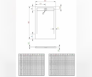 Поддон для душа Radaway Teos F, 110 x 90 см, прямоугольный, HTF11090-54
