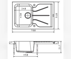Мойка кухонная Florentina Гаттинара 780 бежевый