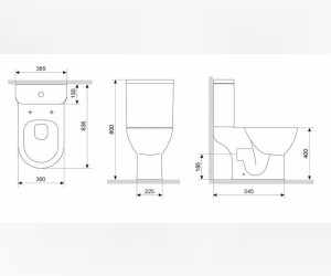 Напольный безободковый унитаз Damixa Palace Grand 468600SC, крышка микролифт
