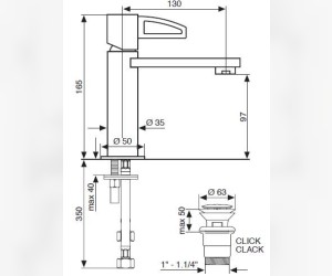 Смеситель для раковины Emmevi Abel 78003LACR, хром