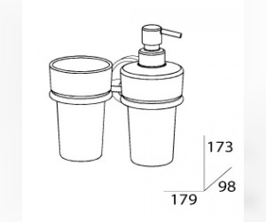 Держатель со стаканом и дозатором для жидкого мыла FBS Standard STA 008
