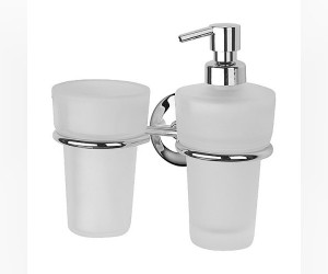 Держатель со стаканом и дозатором для жидкого мыла FBS Standard STA 008