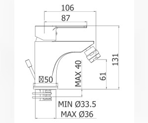 Смеситель для биде Cezares Fuoco FUOCO-BSM1-01-W0, хром