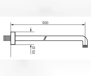 Кронштейн для душа Emmevi Anubis C00679(500)BR, бронза