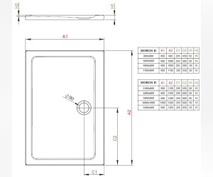 Поддон для душа Radaway Doros Plus D, 120 x 100 см, прямоугольный, SDRPD1210-01