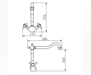 Смеситель Veragio Agatha VR.AGT-3711.CR для раковины, хром