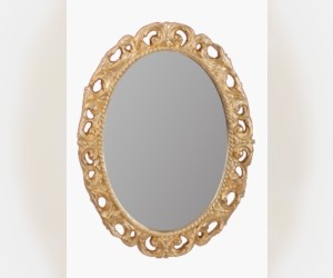 Зеркало овальное Migliore Complementi ML.COM-70.724, h70xL89xP3,5 cm, серебро