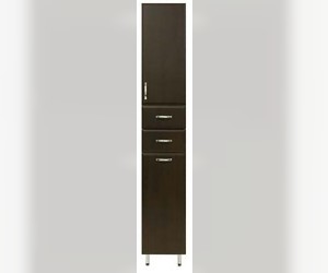 Шкаф-пенал Vod-ok Колумбия 35 с бельевой корзиной, левый/правый, венге