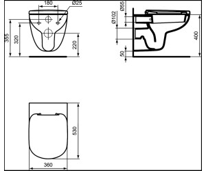 Подвесной унитаз Ideal Standard Tempo T331101