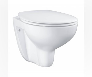 Подвесной унитаз Grohe Bau Ceramic 39351000, безободковый, крышка микролифт